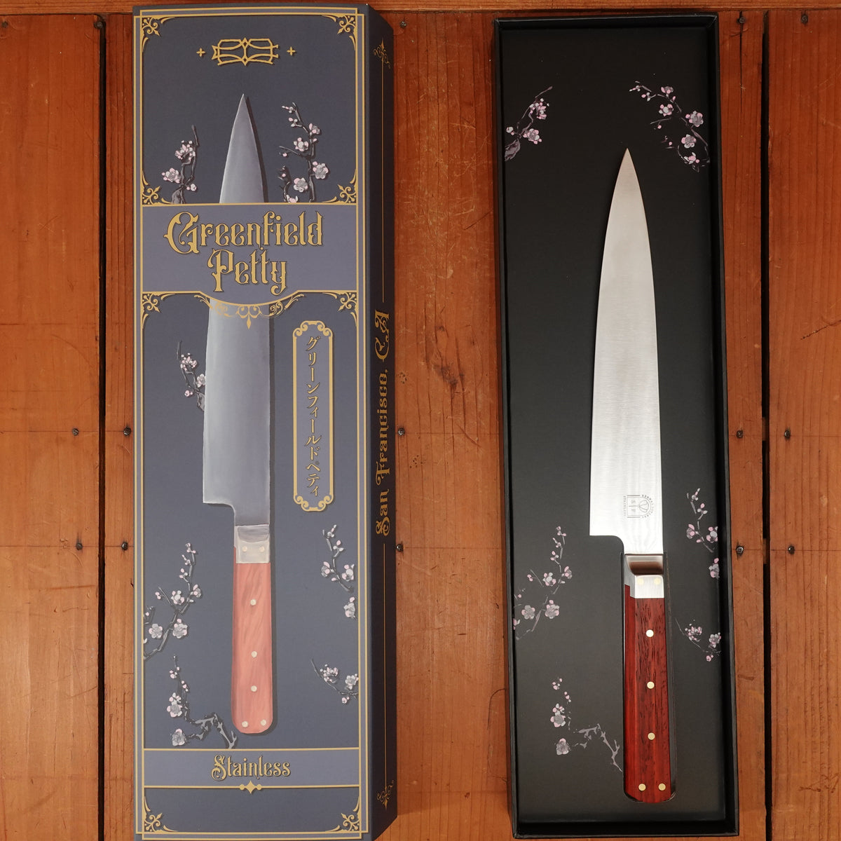 Greenfield 7.5" Petty Knife AEB-L Stainless Steel & Padauk