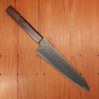 New Old Stock Konosuke Sakai Keiai NT 210mm Gyuto Stainless Black Damascus Khii Rosewood Handle