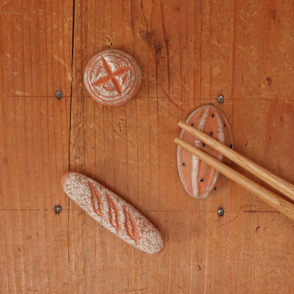 Ceramic Chopstick Rests Set of 3 (Baked Goods)