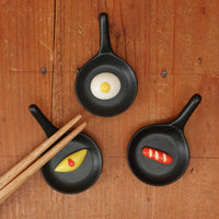 Ceramic Chopstick Rests Set of 3 (Skillet foods)
