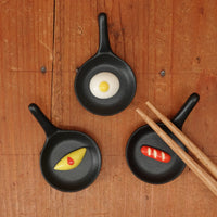 Ceramic Chopstick Rests Set of 3 (Skillet foods)