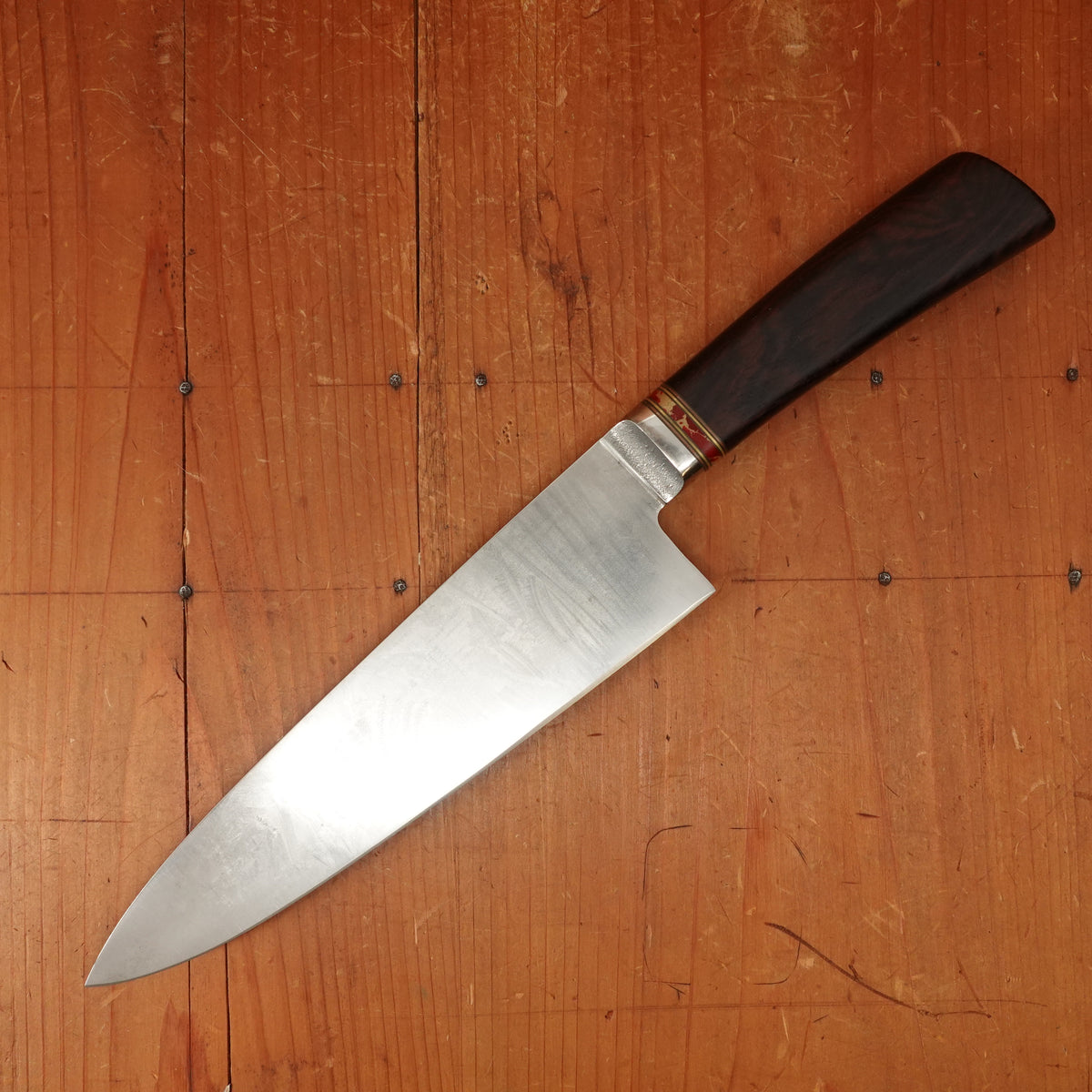 David Boye 8" Chef Knife Dendritic Cast Stainless Etched By Francine Larstein Cocobolo Handle by Todd Kopp