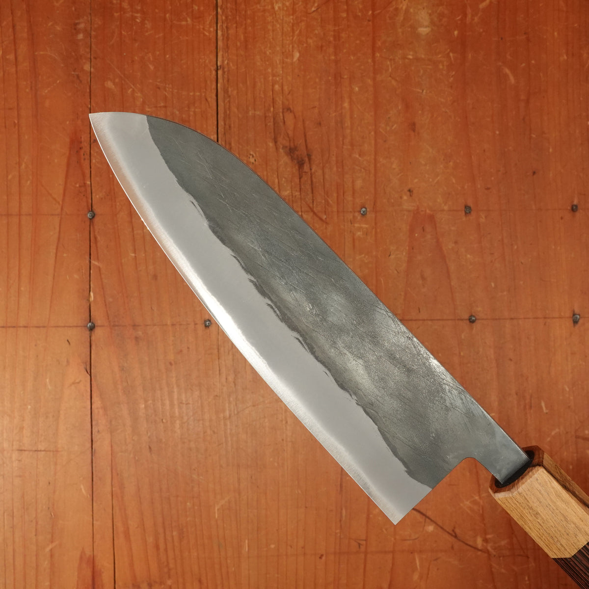 Hitohira TD 165mm Santoku Stainless Clad Aogami 2 Kurouchi Wenge Handle