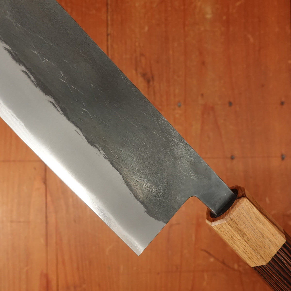 Hitohira TD 165mm Santoku Stainless Clad Aogami 2 Kurouchi Wenge Handle