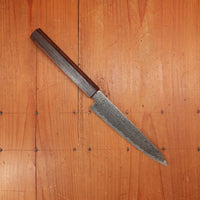 New Old Stock Konosuke Sakai Keiai NT 150mm Petty Stainless Black Damascus Khii Rosewood Handle