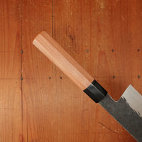 Isamitsu 165mm Nakiri Stainless Clad Shirogami 1 Kurouchi Yakusugi Cedar Handle
