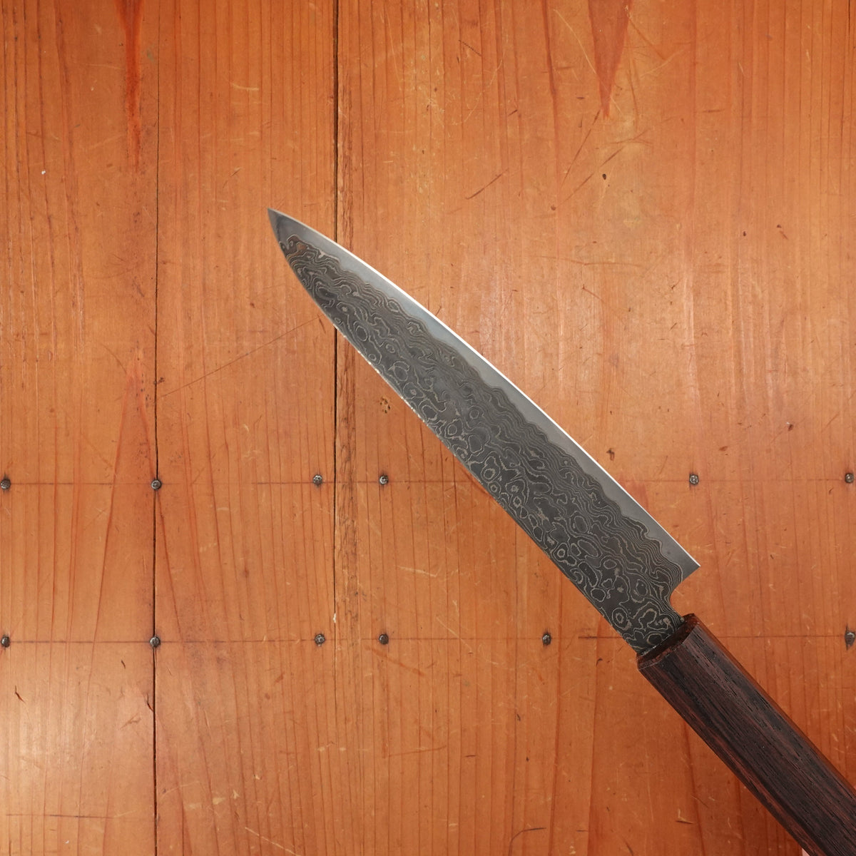 New Old Stock Konosuke Sakai Keiai NT 150mm Petty Stainless Black Damascus Khii Rosewood Handle