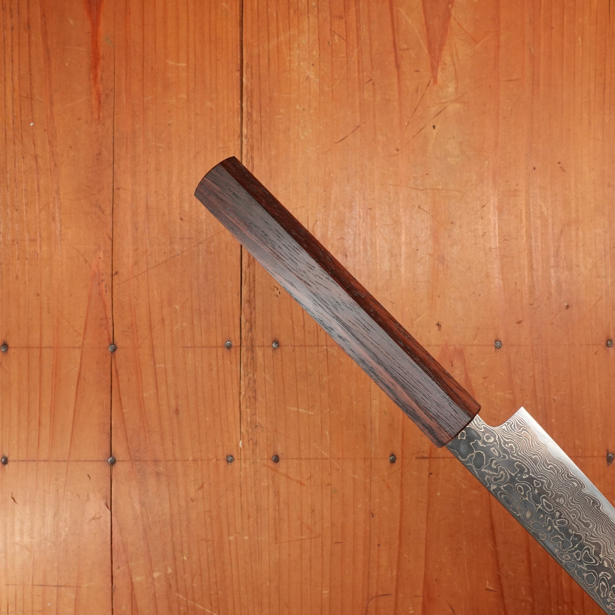 New Old Stock Konosuke Sakai Keiai NT 150mm Petty Stainless Black Damascus Khii Rosewood Handle