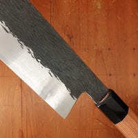Isamitsu 165mm Nakiri Stainless Clad Shirogami 1 Kurouchi Yakusugi Cedar Handle