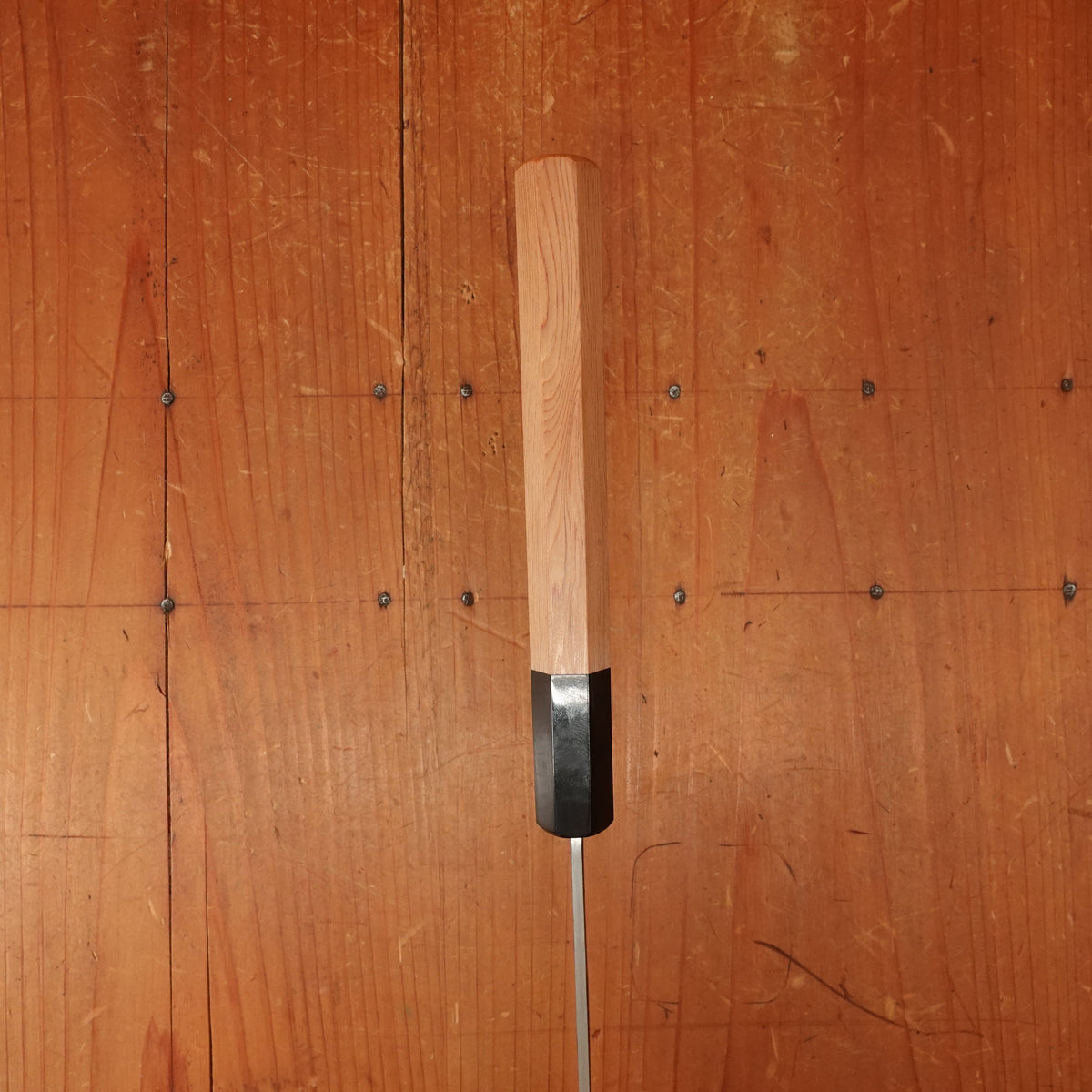 Isamitsu 210mm Kiritsuke Gyuto Stainless Clad Shirogami 1 Kurouchi Yakusugi Cedar Handle