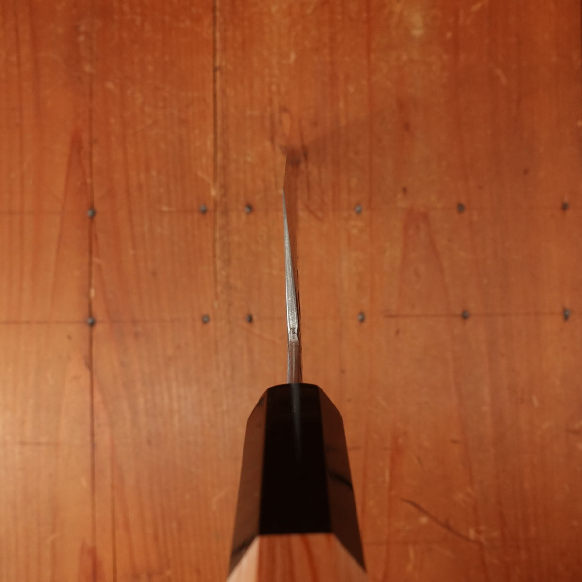 Isamitsu 210mm Kiritsuke Gyuto Stainless Clad Shirogami 1 Kurouchi Yakusugi Cedar Handle