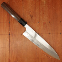 Hitohira Togashi 240mm Gyuto Stainless Clad Shirogami 1 Taihei Makassar Handle