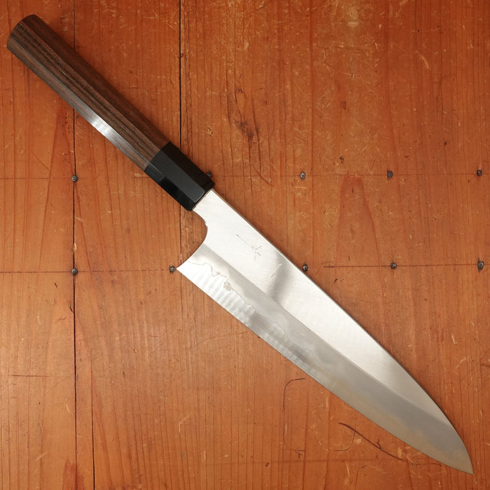 Hitohira Togashi 240mm Gyuto Stainless Clad Shirogami 1 Taihei Makassar Handle