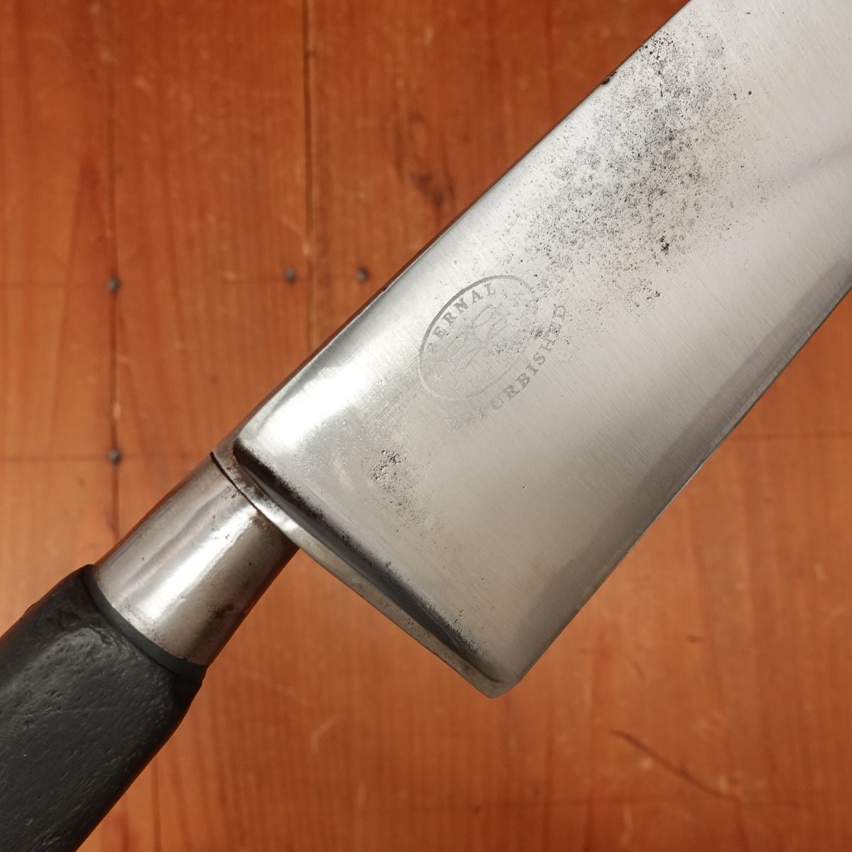 K Sabatier 9" Chef Knife Cuisine Masssive (Nogent) Carbon Steel Ebony Thiers 1900s-30s