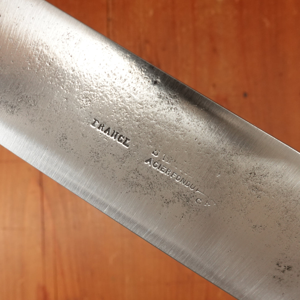 K Sabatier 9" Chef Knife Cuisine Masssive (Nogent) Carbon Steel Ebony Thiers 1900s-30s
