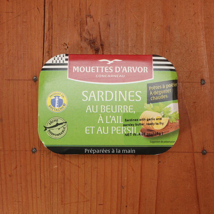 Les Mouettes d’Arvor Sardines with Butter & Garlic - 120g