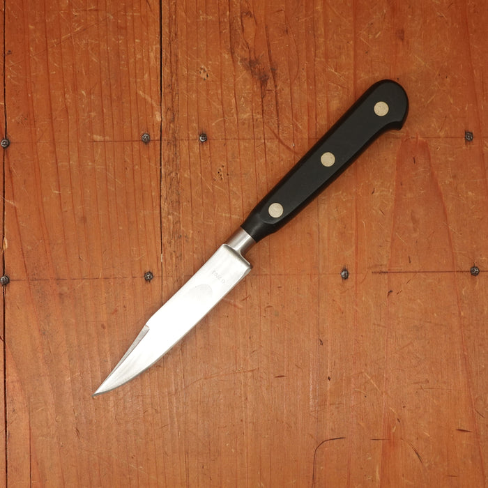 Sabatier Trompette / Ekco Ancienne Maison 3.25" Clip Point Paring Knife Forged Stainless Gutta Percha 1950-60s