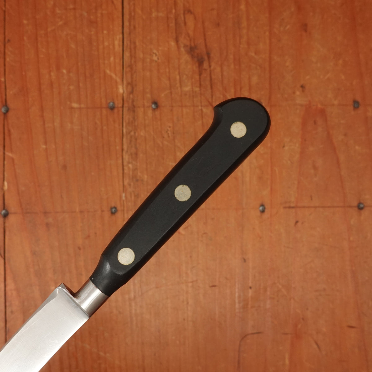 Sabatier Trompette / Ekco Ancienne Maison 3.25" Clip Point Paring Knife Forged Stainless Gutta Percha 1950-60s
