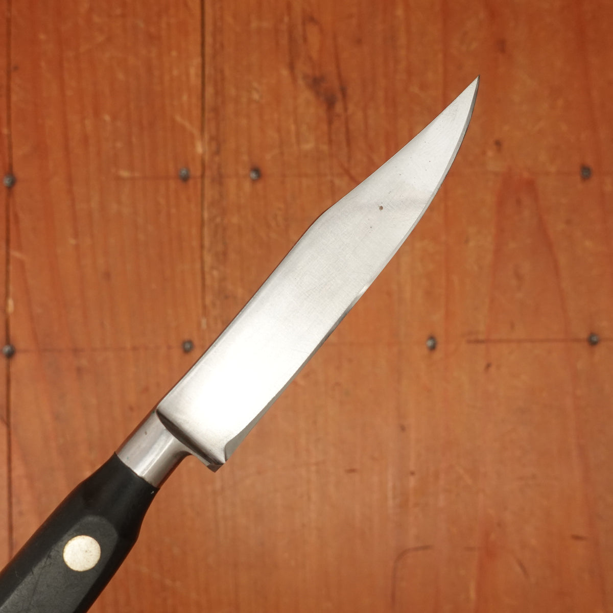 Sabatier Trompette / Ekco Ancienne Maison 3.25" Clip Point Paring Knife Forged Stainless Gutta Percha 1950-60s