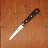 Sabatier Trompette / Ekco Ancienne Maison 3.25" Round Tip Paring Knife Forged Stainless Gutta Percha 1950-60s