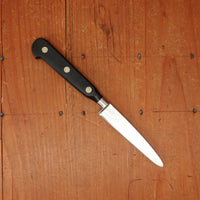 Sabatier Trompette / Ekco Ancienne Maison 3.25" Round Tip Paring Knife Forged Stainless Gutta Percha 1950-60s