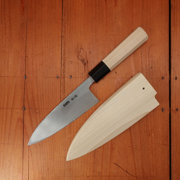 Hitohira Togashi 150mm Deba Shirogami 2 Ho Wood with Saya