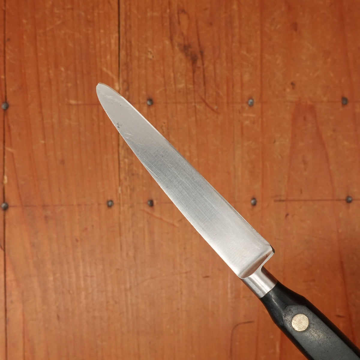 Sabatier Trompette / Ekco Ancienne Maison 3.25" Round Tip Paring Knife Forged Stainless Gutta Percha 1950-60s