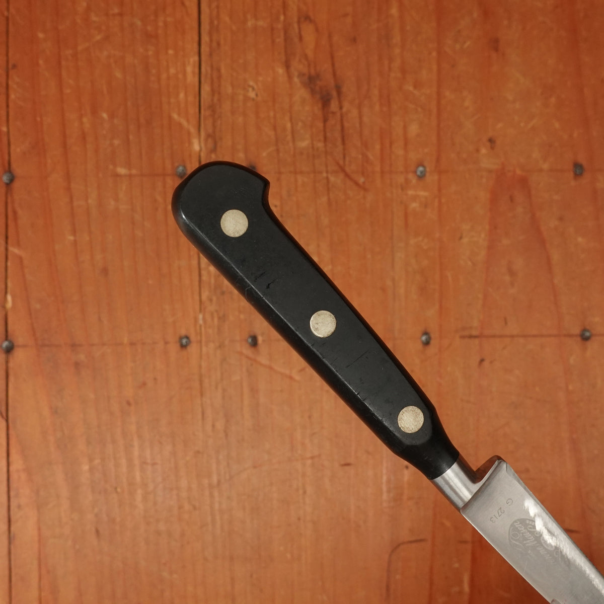 Sabatier Trompette / Ekco Ancienne Maison 3.25" Round Tip Paring Knife Forged Stainless Gutta Percha 1950-60s