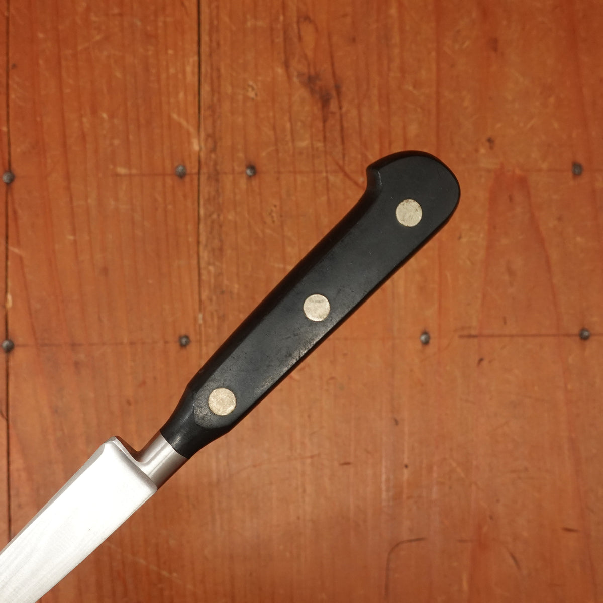 Sabatier Trompette / Ekco Ancienne Maison 3.25" Round Tip Paring Knife Forged Stainless Gutta Percha 1950-60s