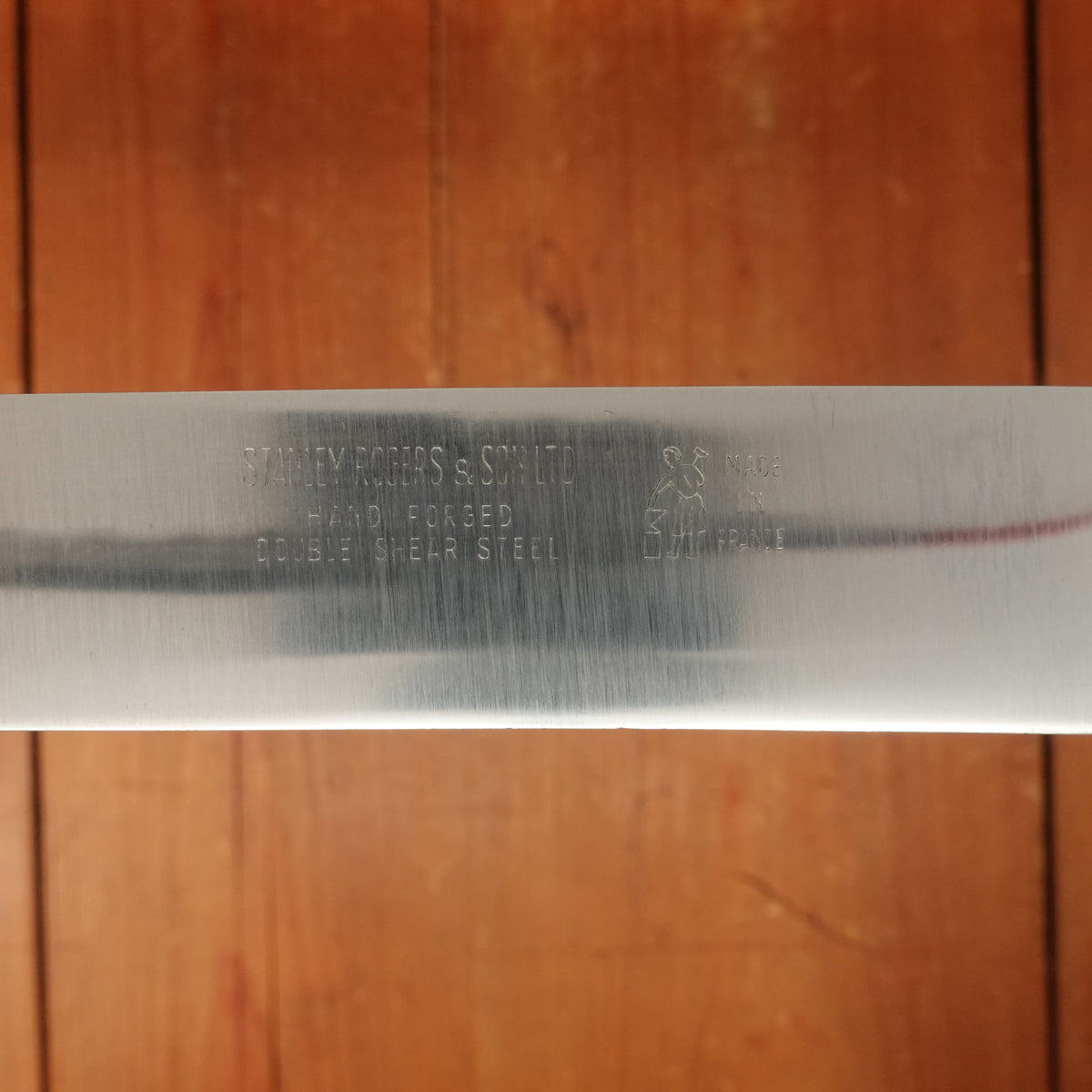 New Old Stock Stanley Rogers 12" Canadian Slicer Flexible Double Shear Steel Carbon France ~1930s-60s Blade & Handle Marked