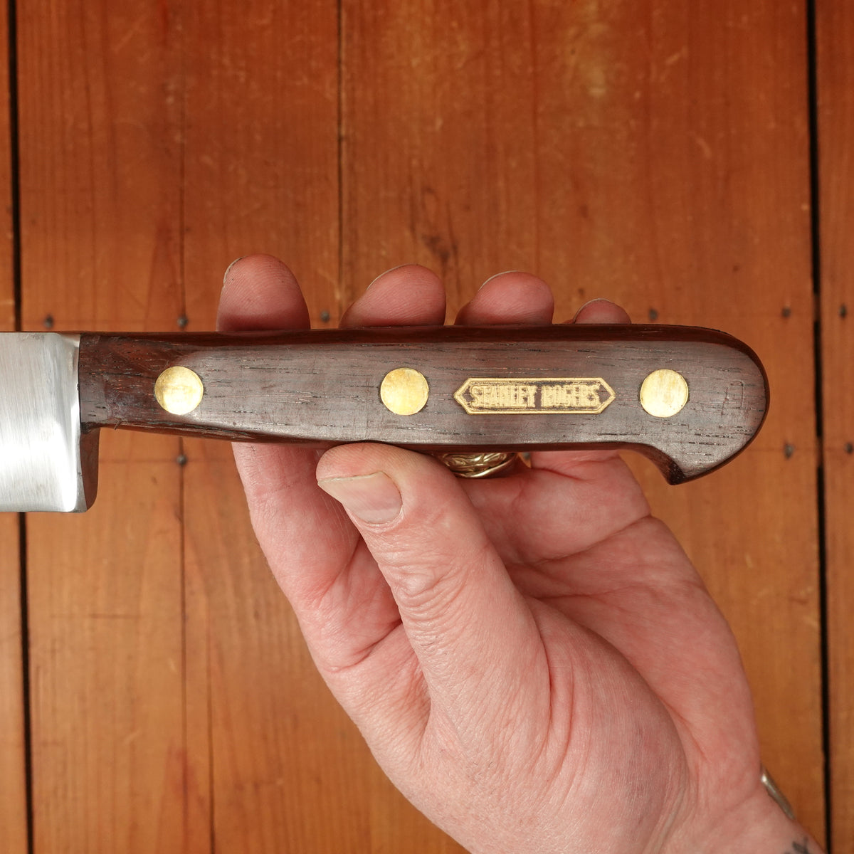 New Old Stock Stanley Rogers 12" Canadian Slicer Flexible Double Shear Steel Carbon France ~1930s-60s Blade & Handle Marked