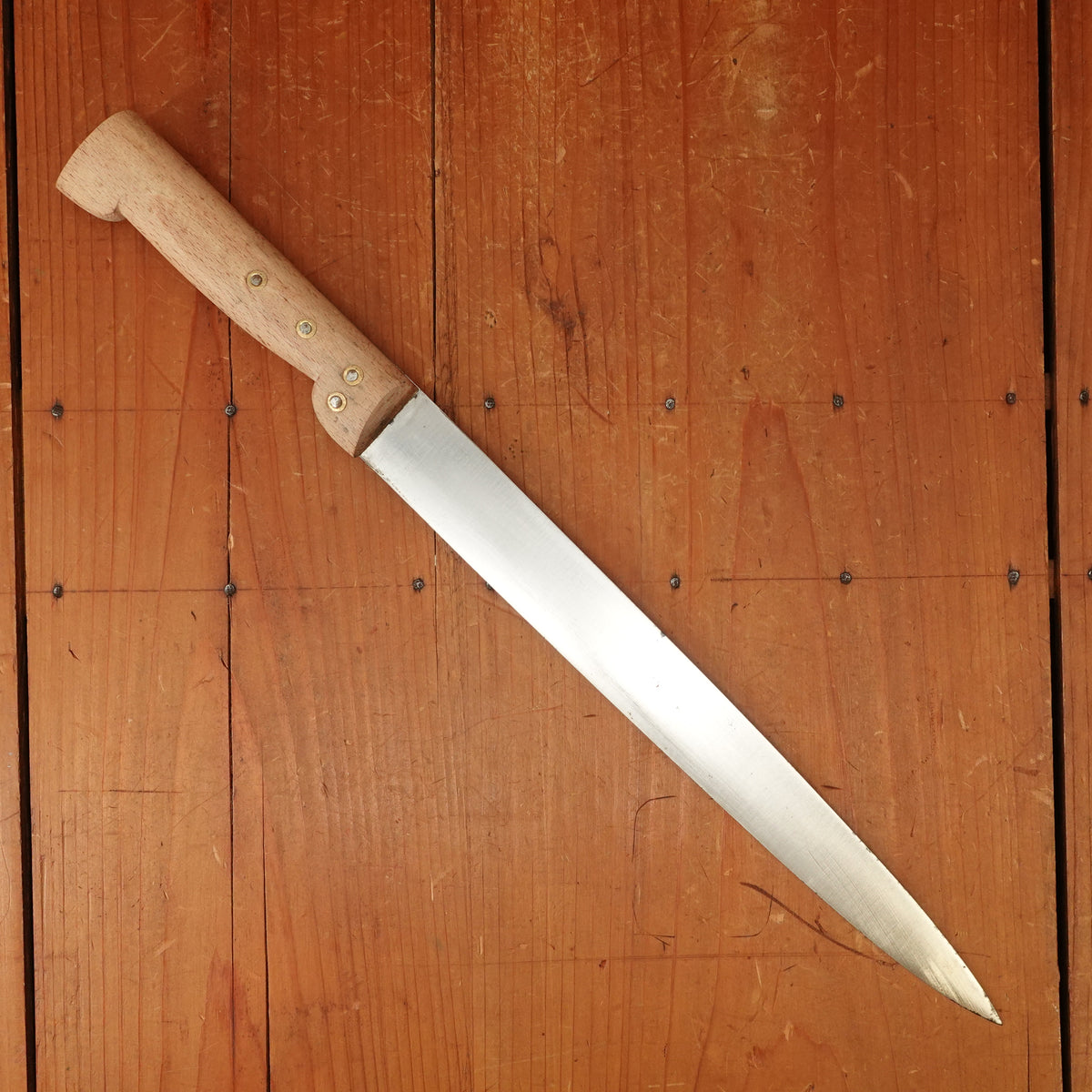 New Old Stock Au Nain 11" Semi-Flex Plate Semelle Slicer Carbon Rosette Beechwood St. Remy, Thiers, France 1950s