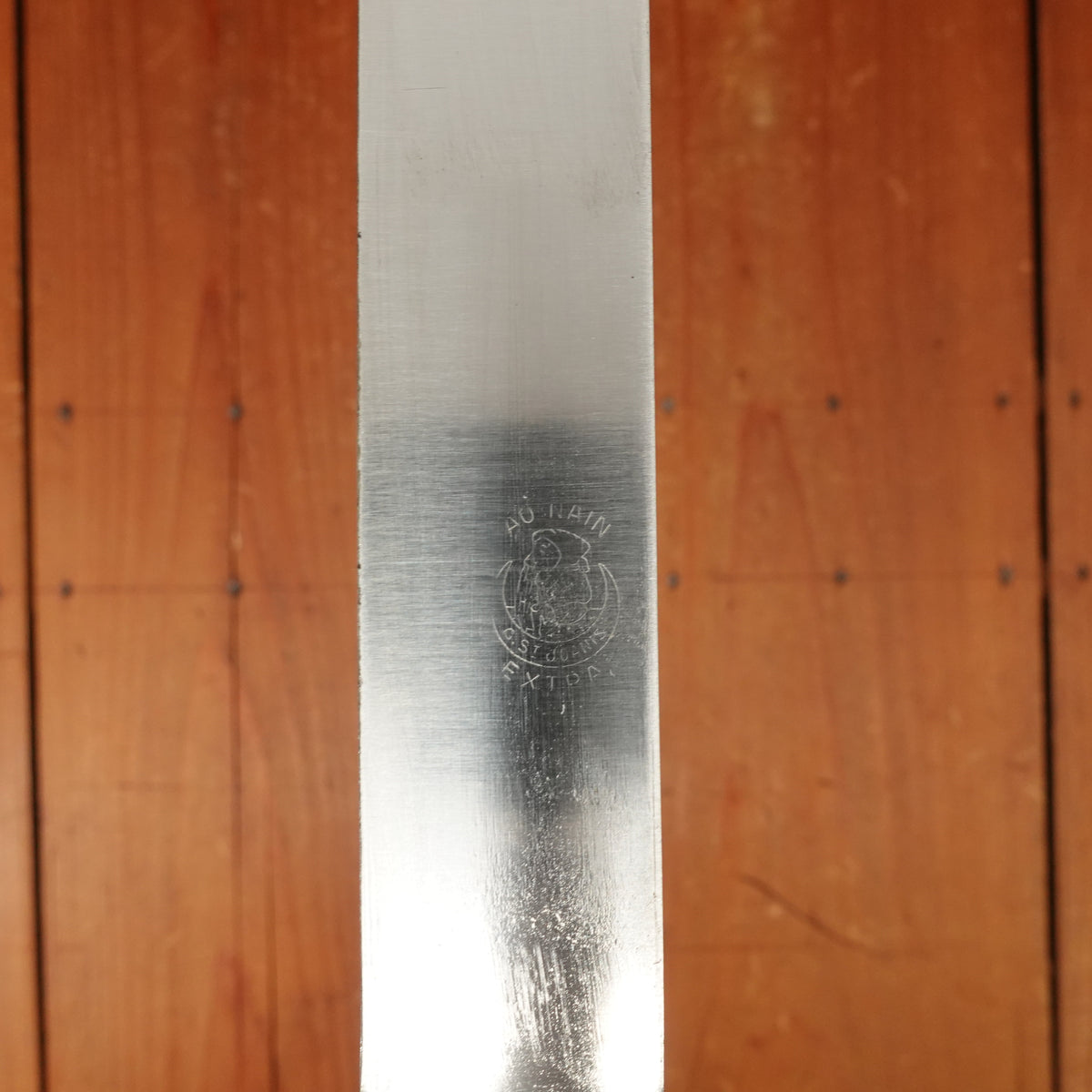 New Old Stock Au Nain 11" Semi-Flex Plate Semelle Slicer Carbon Rosette Beechwood St. Remy, Thiers, France 1950s