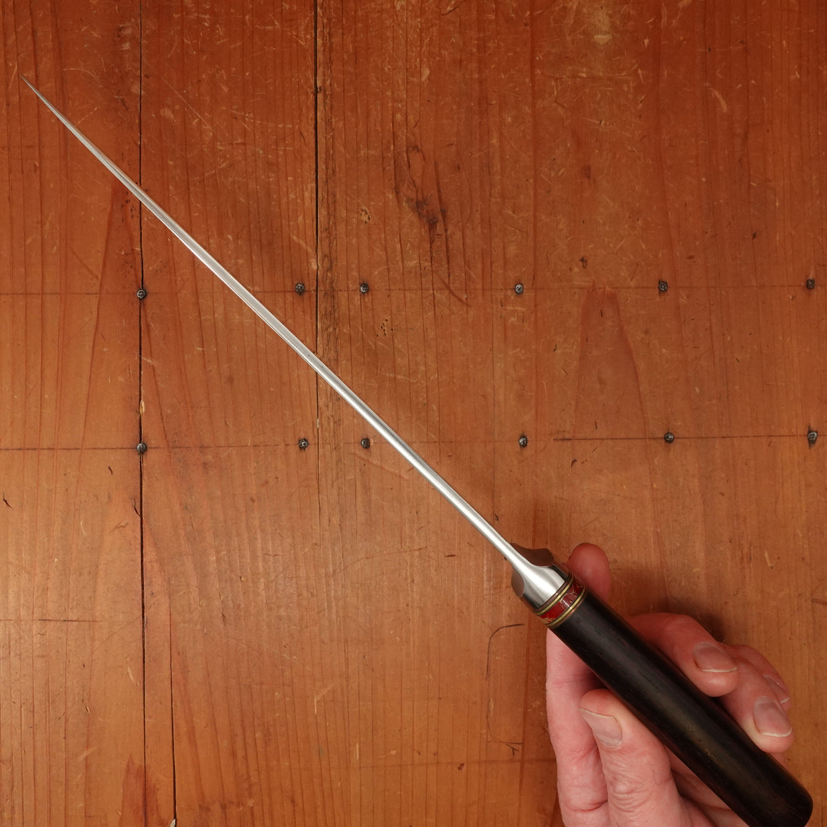 David Boye 8" Chef Knife Dendritic Cast Stainless Etched By Francine Larstein Cocobolo Handle by Todd Kopp