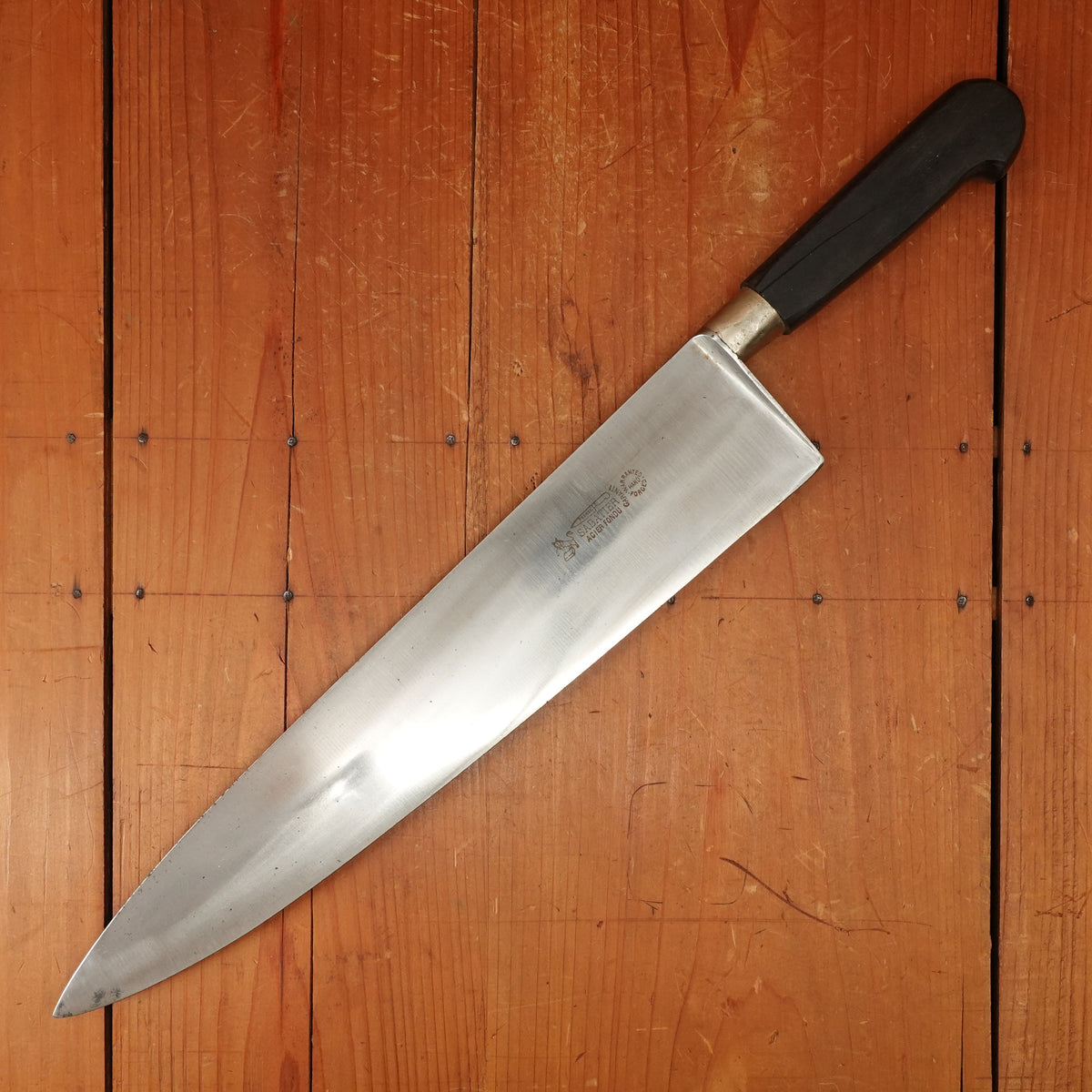 New Old Stock PD Sabatier Acier Fondu Nogent / Cuisine Massive 35cm / 13.75" Chef Carbon 1930s?