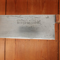 Ontario Knife Co 12" Chef Knife Carbon Steel Beech USA 1953