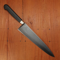 Crown Cutlery 8.5" Chef Knife Carbon Steel Nickel Ebony Handle France 1900-1930