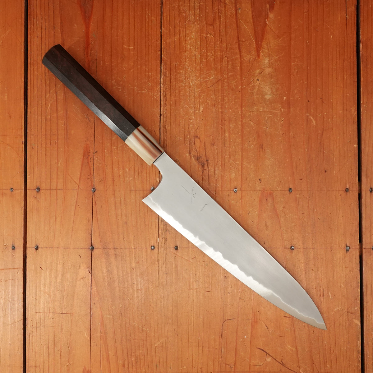 Hitohira Tanaka Yohei 240mm Gyuto Aogami 1 Kasumi Ebony Handle