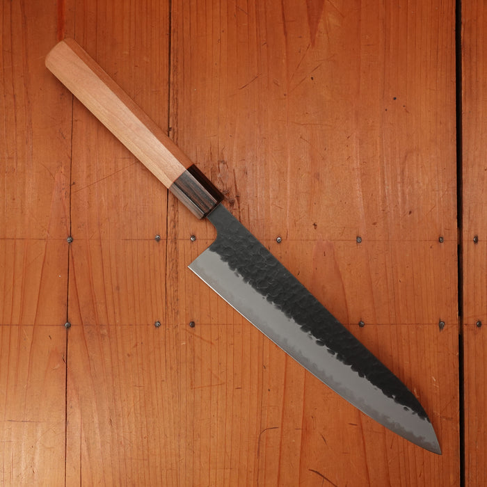 Hitohira Futana SB 210mm Gyuto Aogami Super Kurouchi Tsuchime Cherry Wood