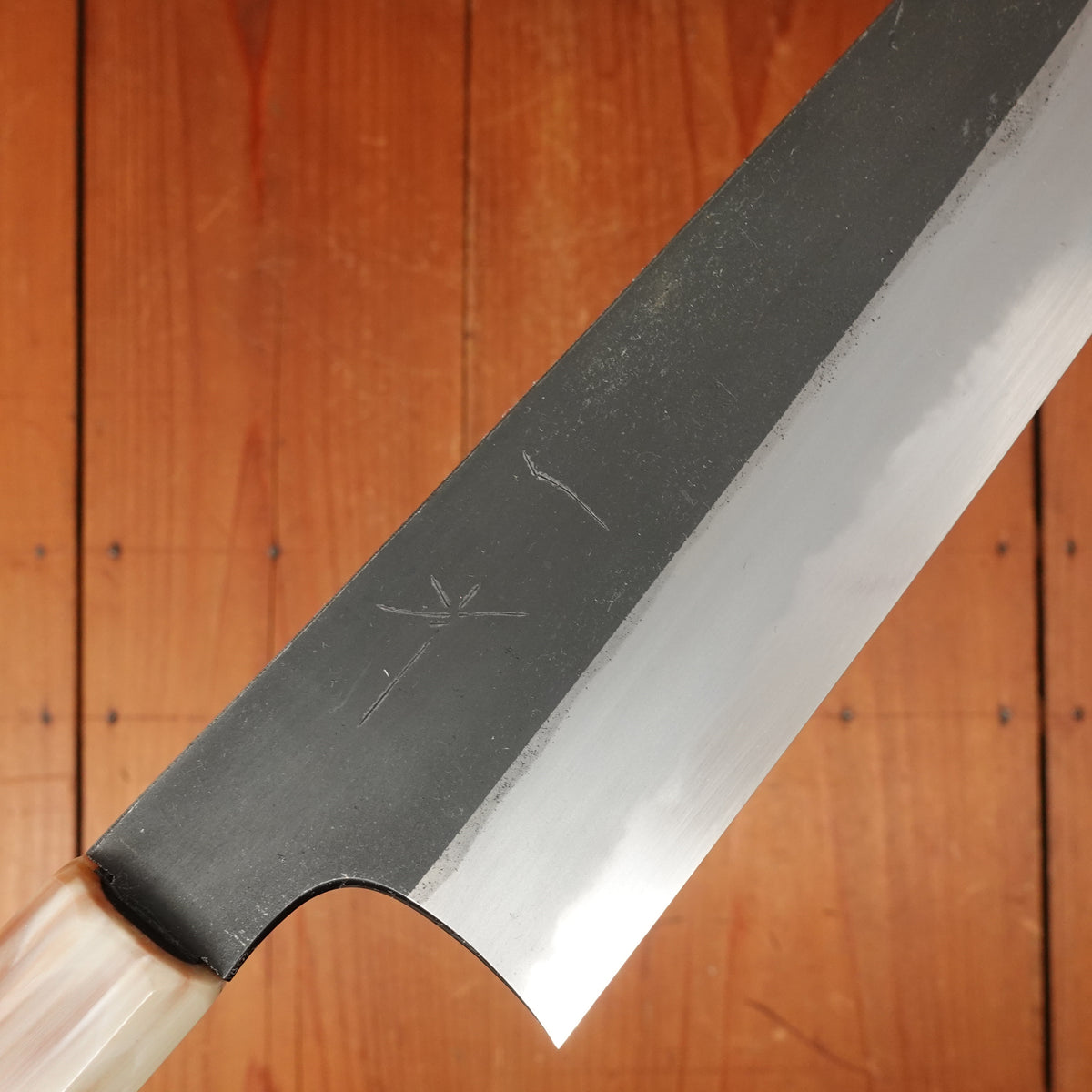 Hitohira Togashi 240mm Kiritsuke Gyuto Aogami 2 Kurouchi Ebony Handle