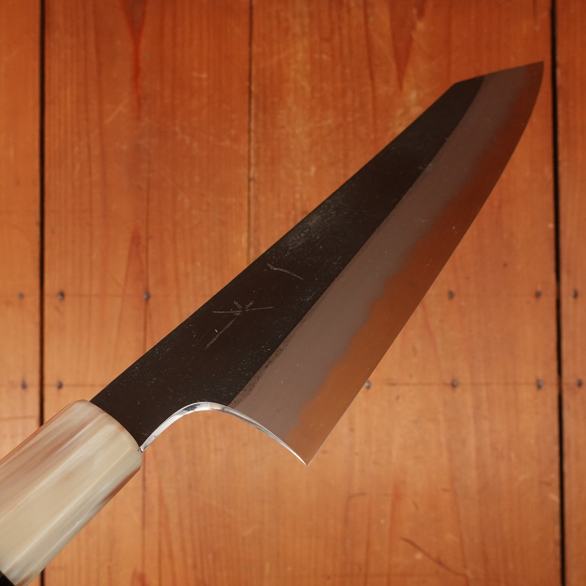 Hitohira Togashi 240mm Kiritsuke Gyuto Aogami 2 Kurouchi Ebony Handle