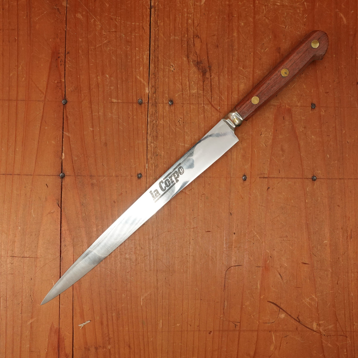 New Old Stock Au Nain / La Corpo 20cm / 8" Fillet Knife Stainless Rosewood San Remy  France 1960-90s