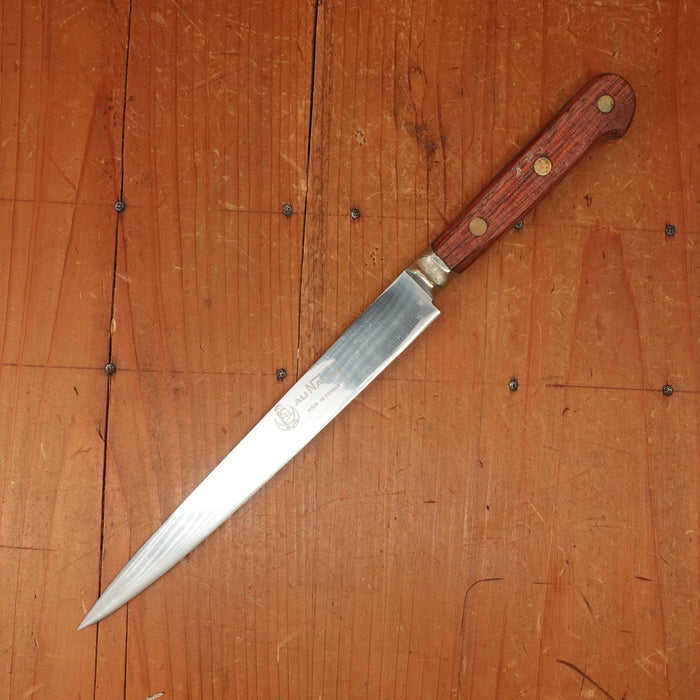 New Old Stock Au Nain 17cm / 6.75" Fillet Knife Stainless Rosewood San Remy  France 1960-90s