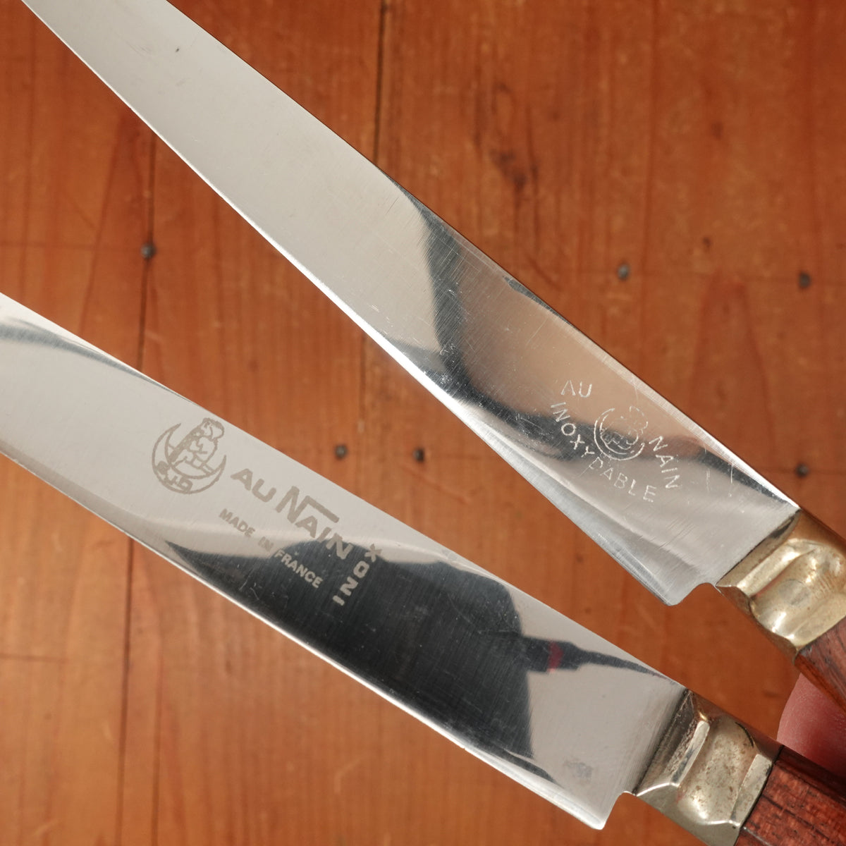 New Old Stock Au Nain 17cm / 6.75" Fillet Knife Stainless Rosewood San Remy  France 1960-90s