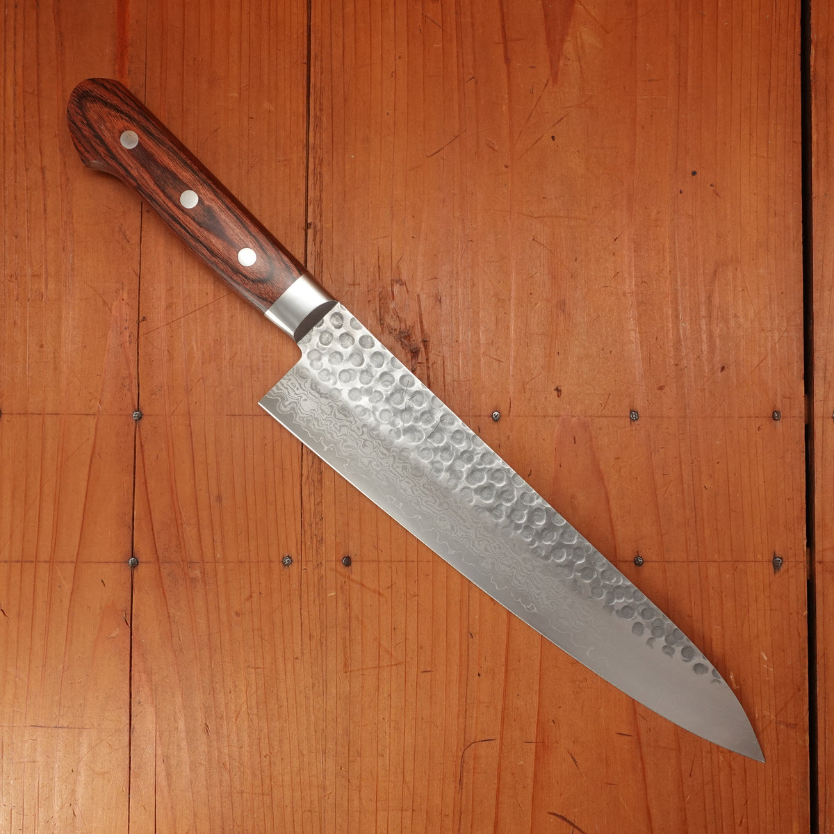 Hitohira HG 240mm Gyuto Stainless Suminagashi Tsuchime Western Handle