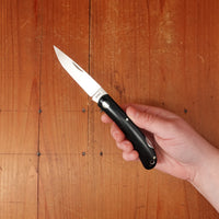 MOKI Shima Owl Folding Knife Linen Micarta Large