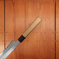 Trade in Hitohira Kikuchiyo Mosuke 300mm Kiritsuke Yanagi Stainless Clad Ginsanko Ho/Horn with Saya