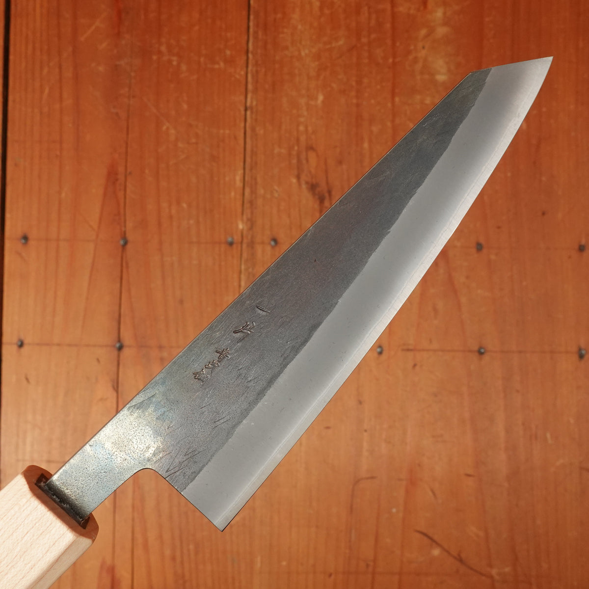 Hitohira TD 150mm Honesuki Kaku Stainless Clad Aogami 2 Kurouchi