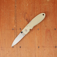 MOKI Coupe Folding Knife AUS-8 Lockback Grilon Sand Beige Handle