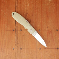 MOKI Coupe Folding Knife AUS-8 Lockback Grilon Sand Beige Handle